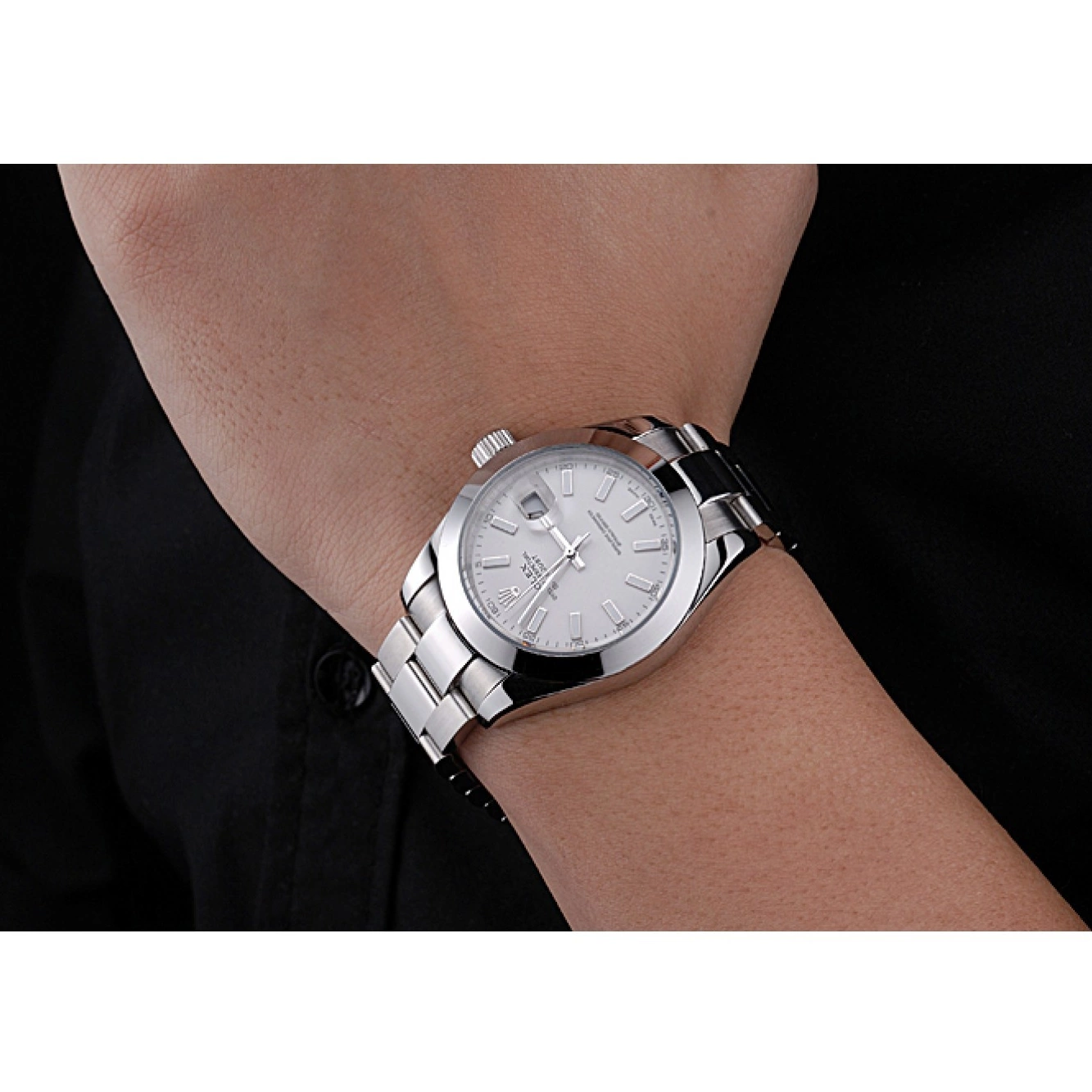 MiroTime 0725 Rolex Datejust Stainless Steel Case White Dial 622266